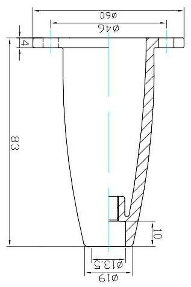 4" Sleek Tapered Leg
