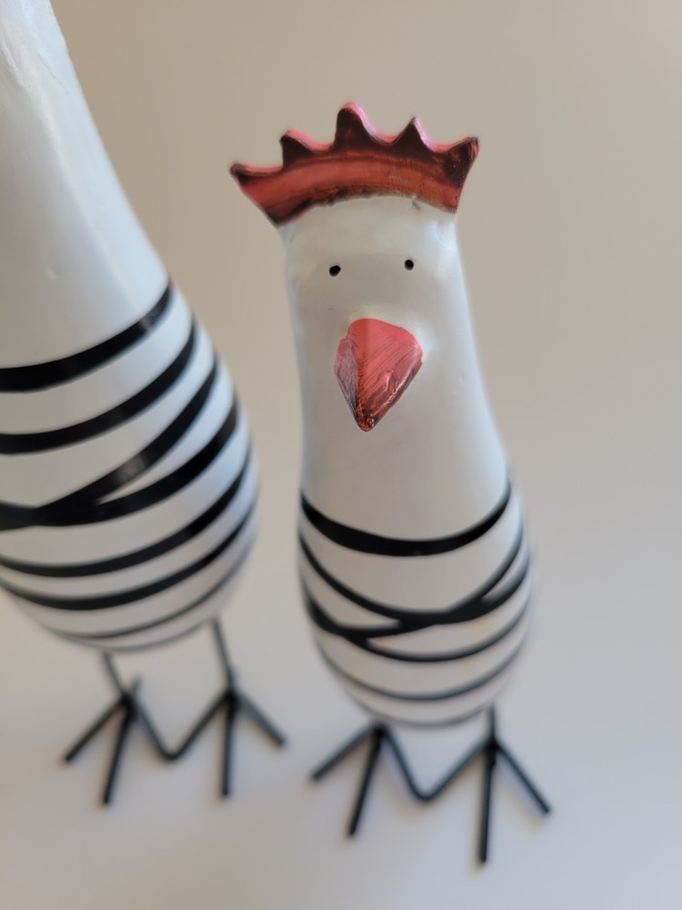 Set Of 3 Funky Chicken Figures