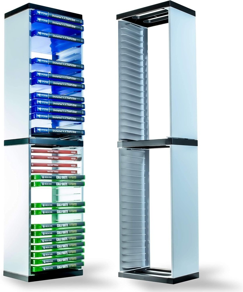Universal Game Storage Tower for PS5 Xbox - Holds 36 Discs