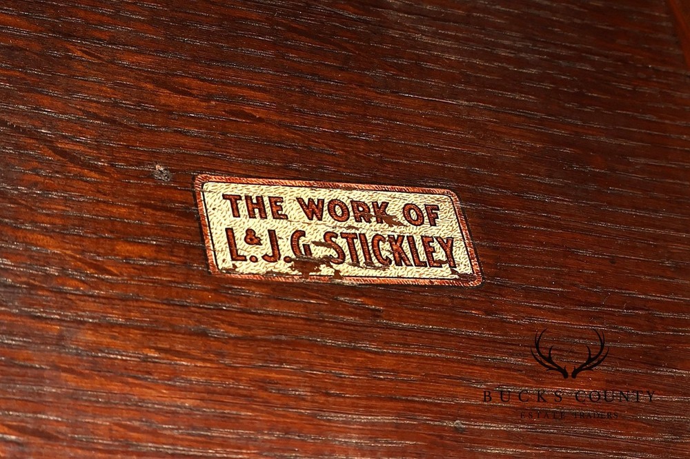 Antique L. & J.G. Stickley Mission Oak Library Table