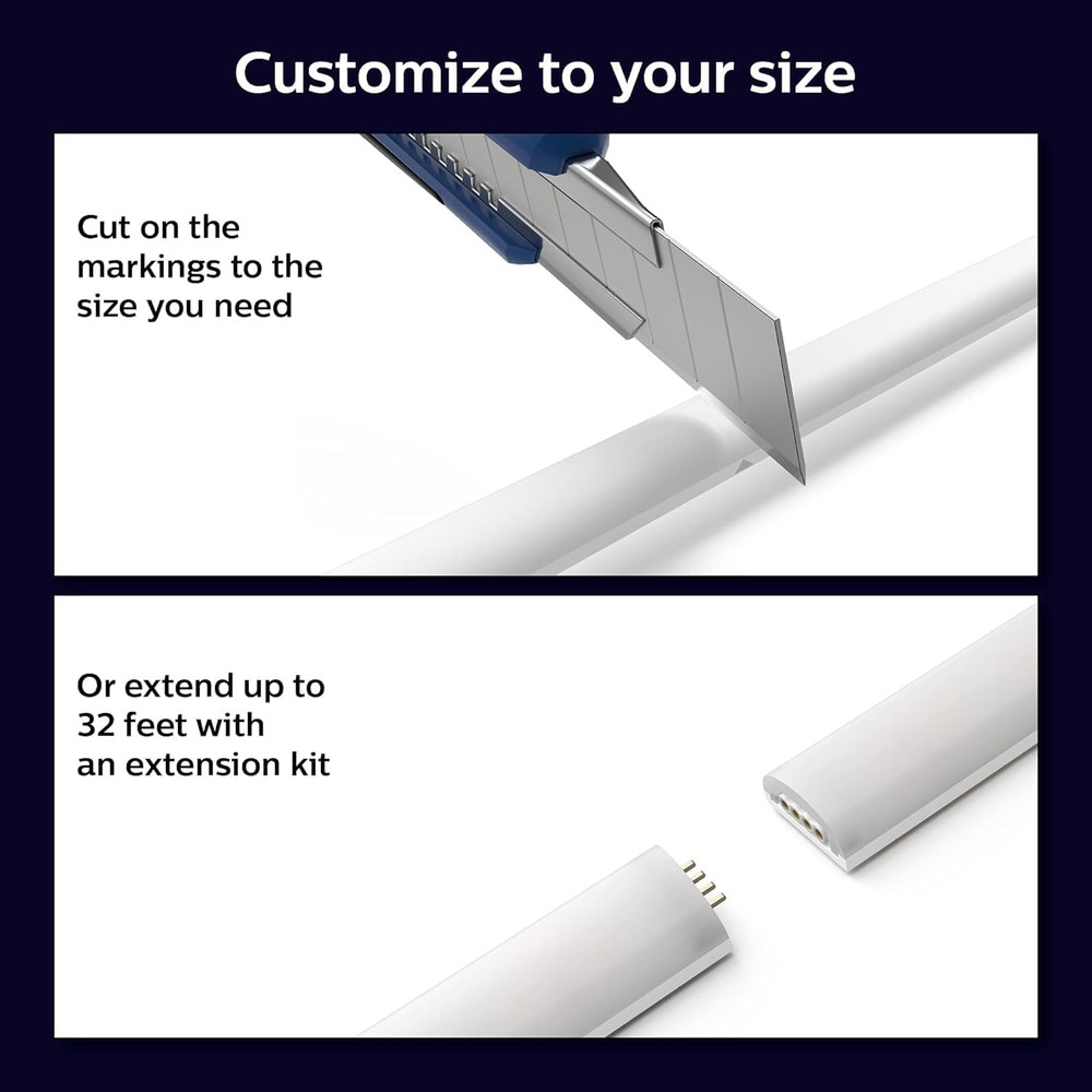 Smart 6-Foot LED Light Strip Kit - Multicolor, App & Voice Control Compatible