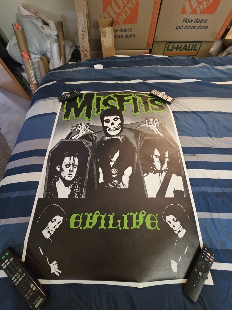 1990s Vintage Evilive Misfits Original Poster