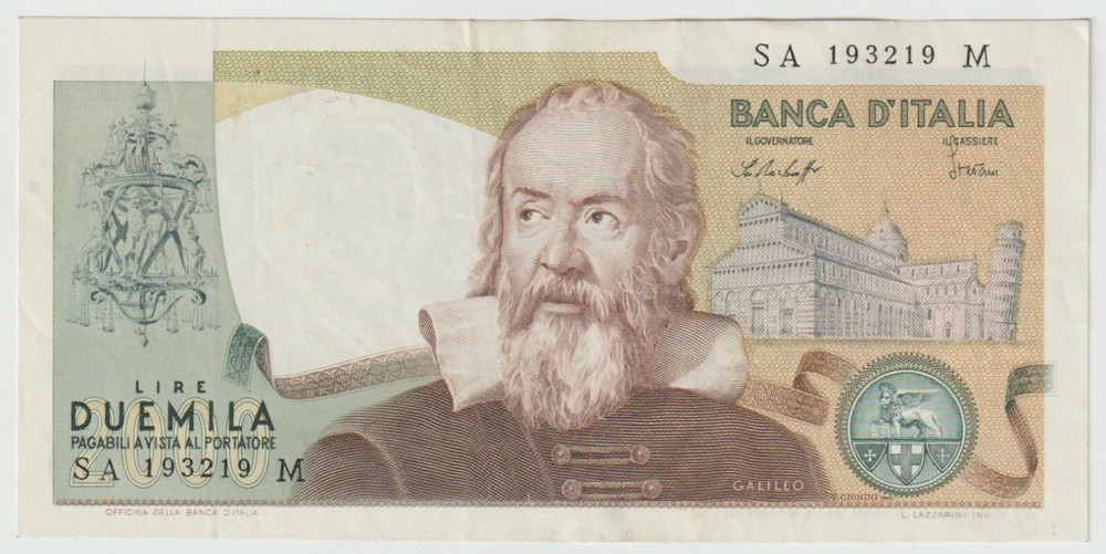 Italy - 2000 lire, year 1976 BANKNOTES