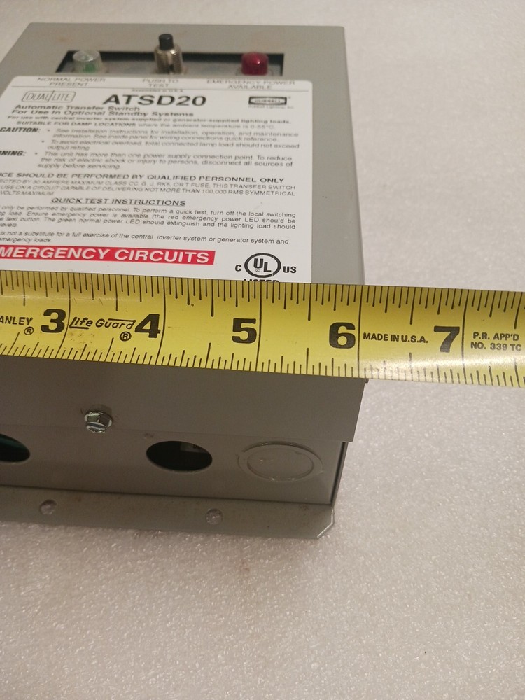 Hubbell Dual Lite Automatic Transfer Switch ATSD20 (1N)