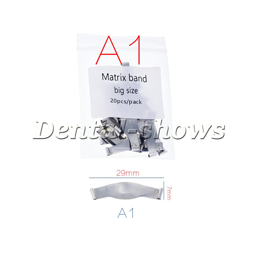 Dental Saddle Contoured Metal Matrices Matrix Band / Springclip