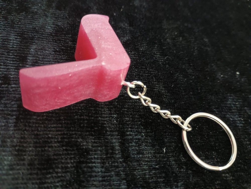 Hebrew Letter Daled pink keychain gift present