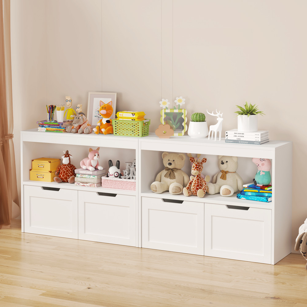 Book Organizer, toy Storage Cabinet Organizer, White