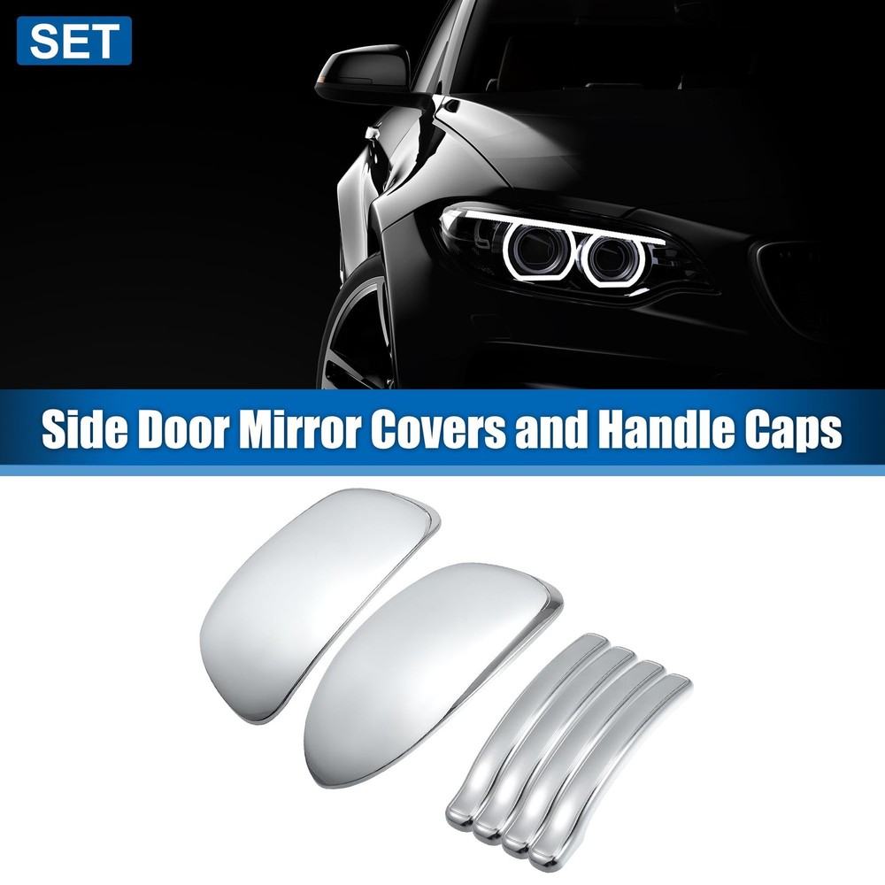 X AUTOHAUX Automotive Exterior Door Handle Covers Rearview Mirror Cover Compa...