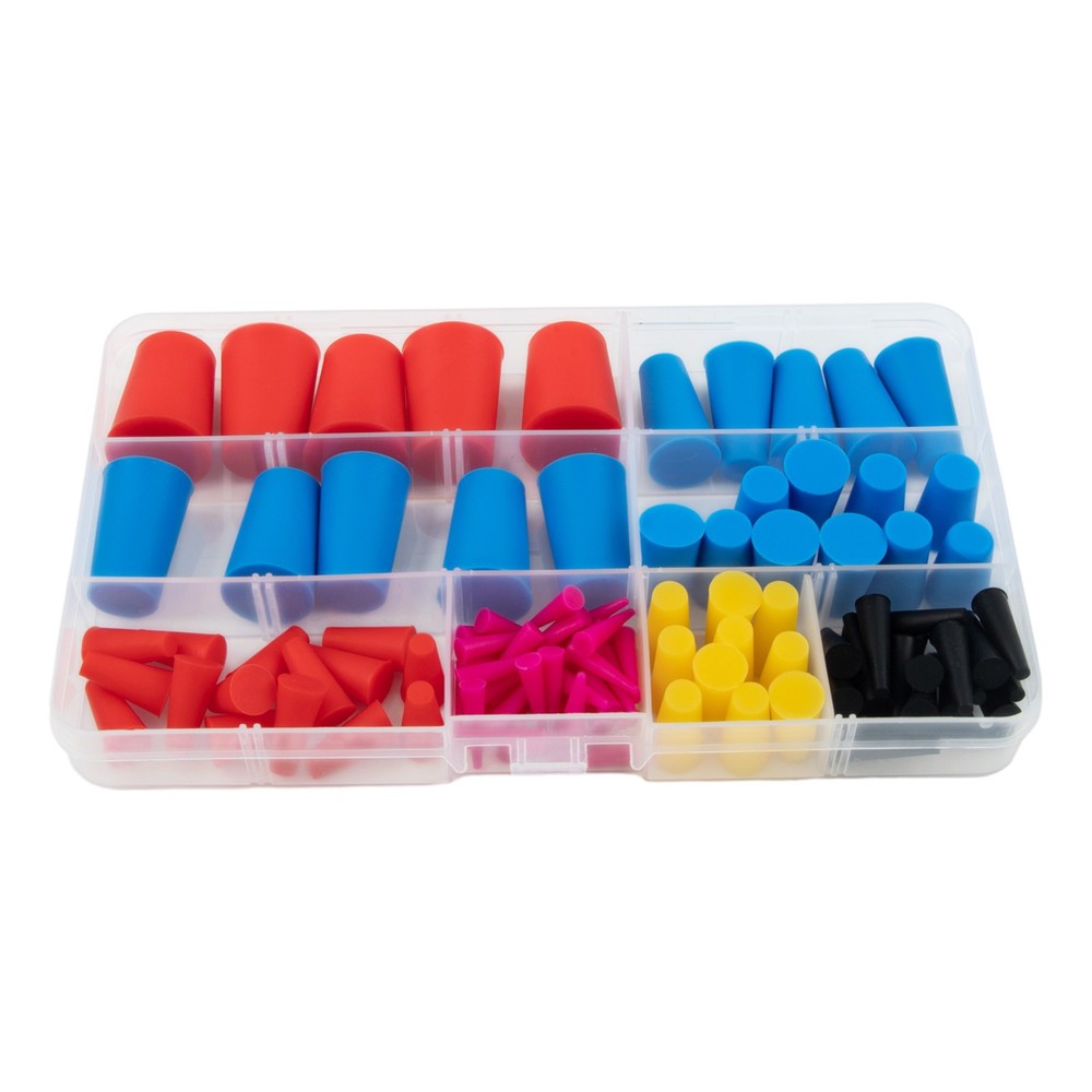 105Pcs Silicone Cone Set for Efficient Masking in Powder Coating Processes