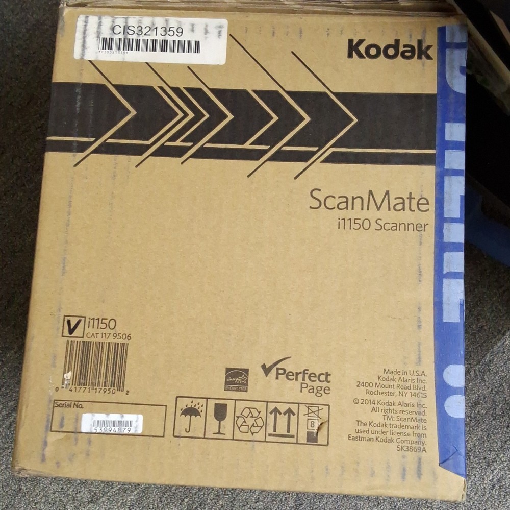 Kodak ScanMate i1150 High Speed Sheetfed Desktop Document Scanner