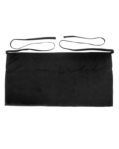 Aprons with 4 Pockets (Available in 3 Pack / 7 Pack) 1 Pack Waist Apron- Black