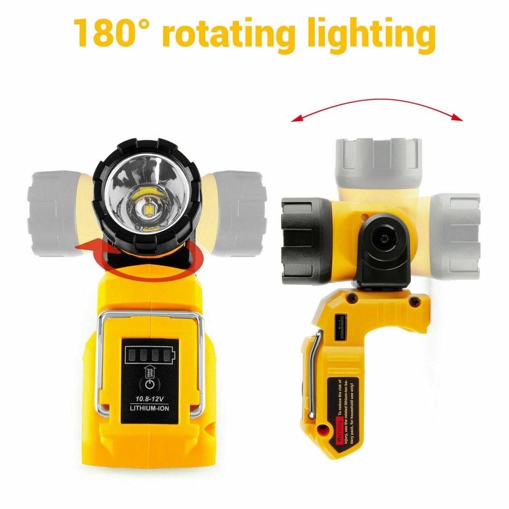 Handheld LED Work Light Flashlight DCL510 For DeWalt 12V MAX Li-Ion Battery