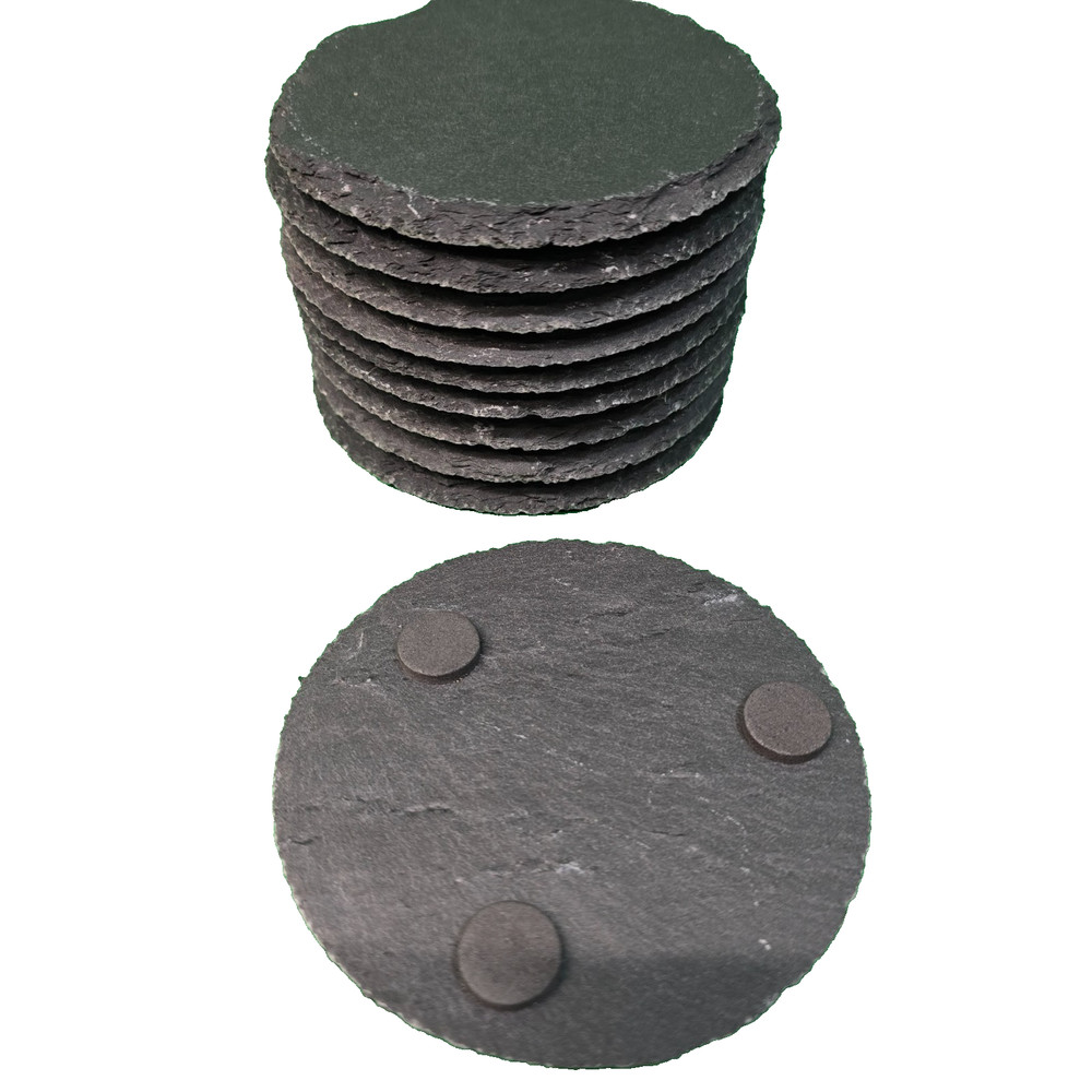 4" Round Slate coaster blanks 10 pack
