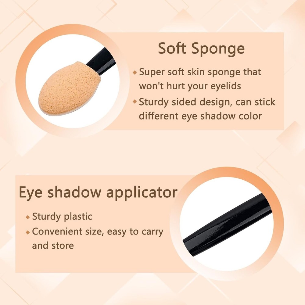 50PCS Disposable Eyeshadow Applicators,Sponge Tips Eye Shadow Applicator Sticks