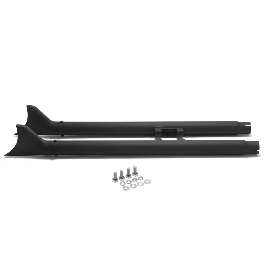 36 Straight Fishtail Exhaust WithBaffle Black For Harley Davidson Softail Custom