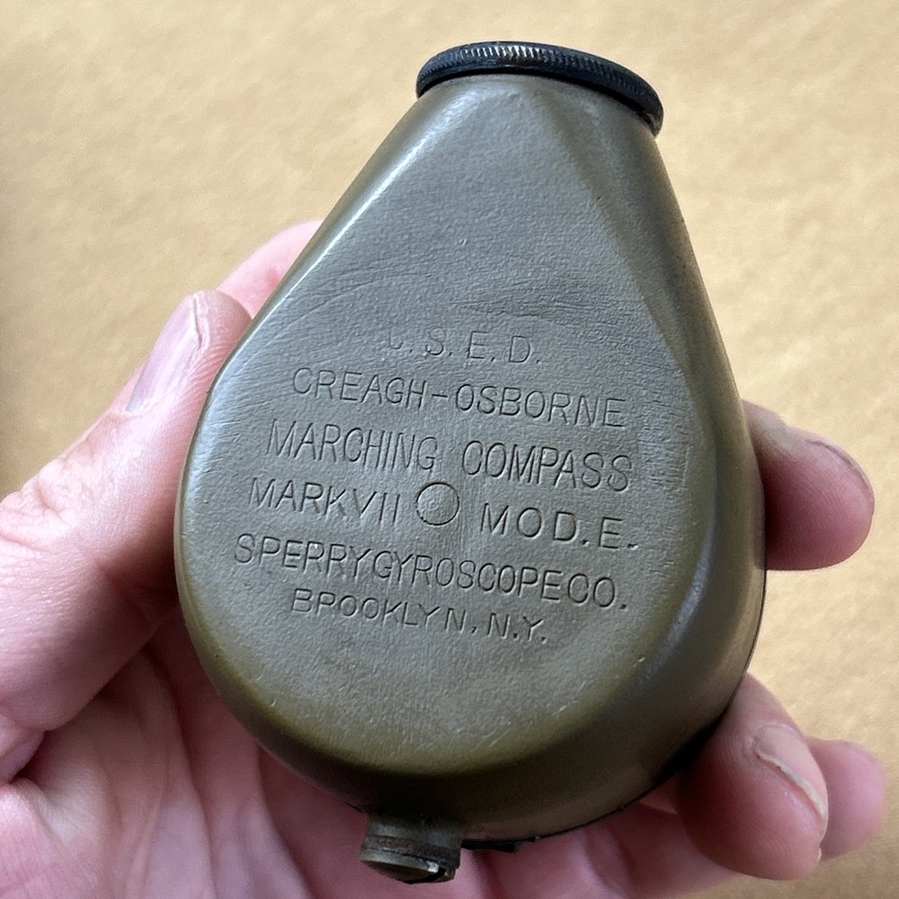 U.S.E.D WWI Marching Compass Mark VII Mod. E Sperry Co. Creagh Osborne With Case