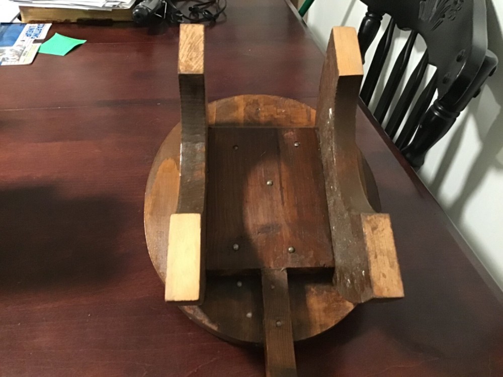 Vintage Small Wooden Turtle Stool