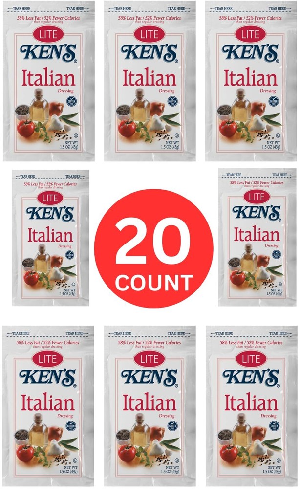 20 Count | Salad Dressing Packets | Individual Single Serve Salad Dressing