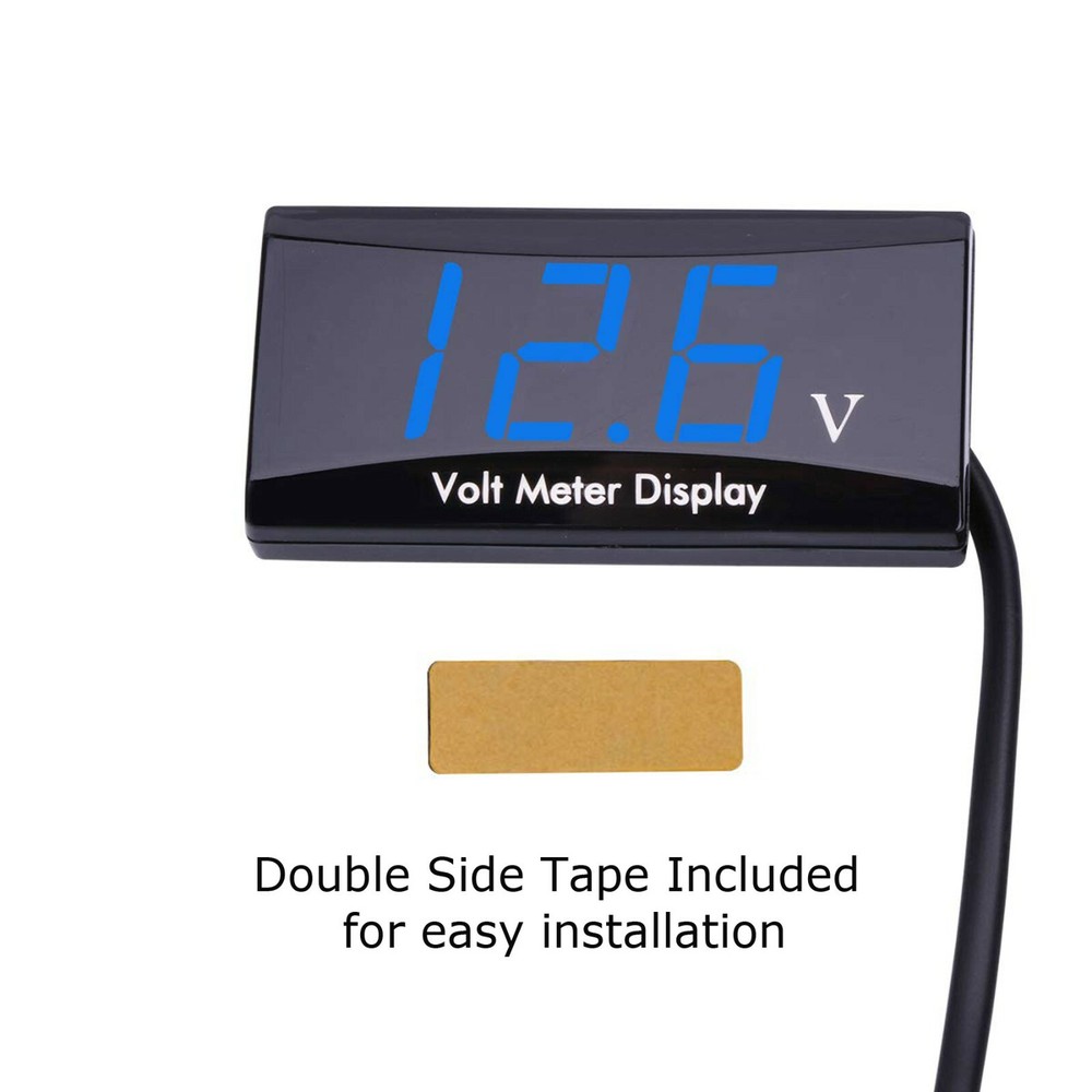 12V Digital LED Display Voltmeter Voltage Gauge Panel Meter For Car Motorcycle