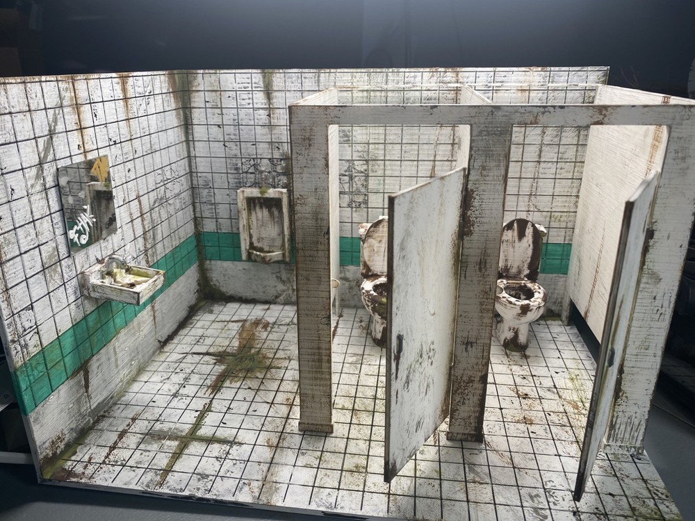 3D Printed bathroom, restroom, 1:12 Scale