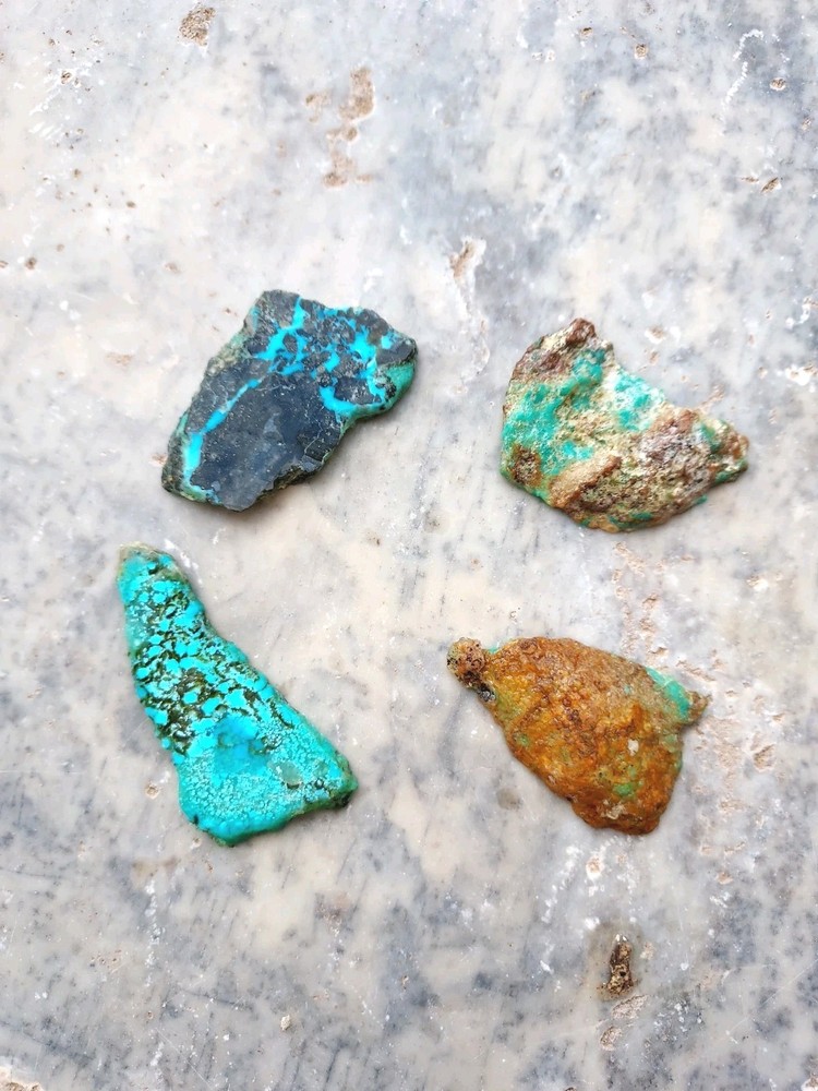 Turquoise Rough Slice