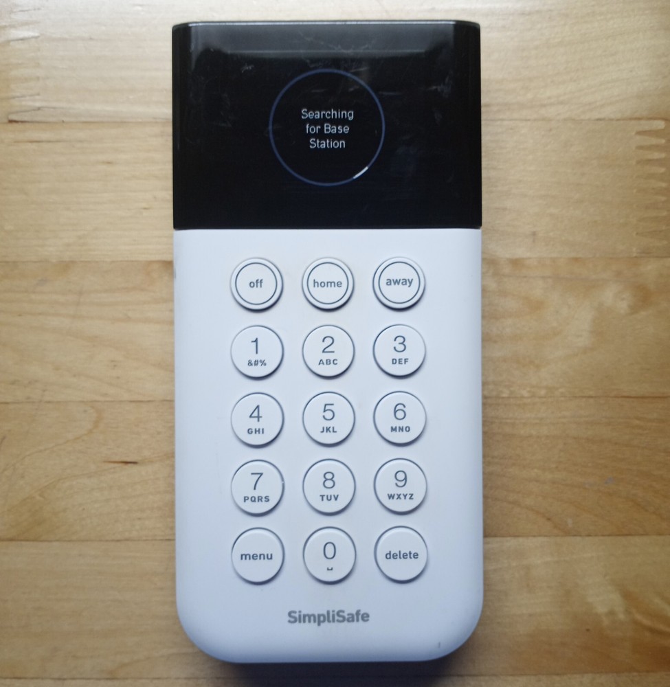 SimpliSafe Home Security System Replacement Keypad Remote White SSKP3