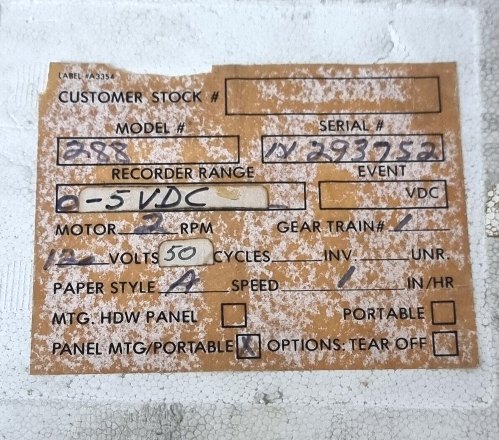 GULTON RUSTRAK 288 Chart Recorder