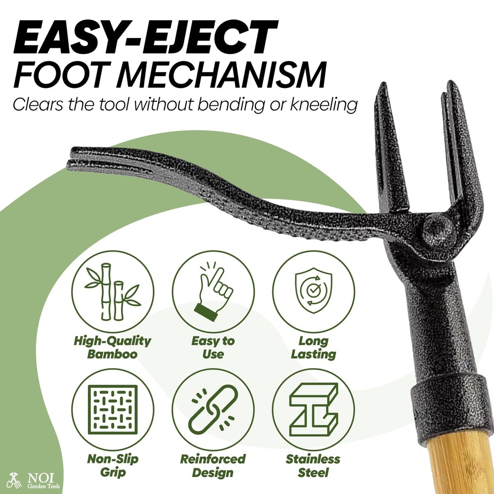 Weed Puller Tool Stand Up with Claw Gloves Heavy Duty Long Handled Weeder wit...