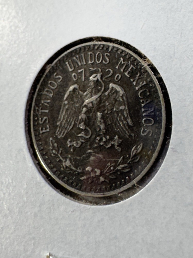 1941 Mexico 20 Centavos Silver Coin