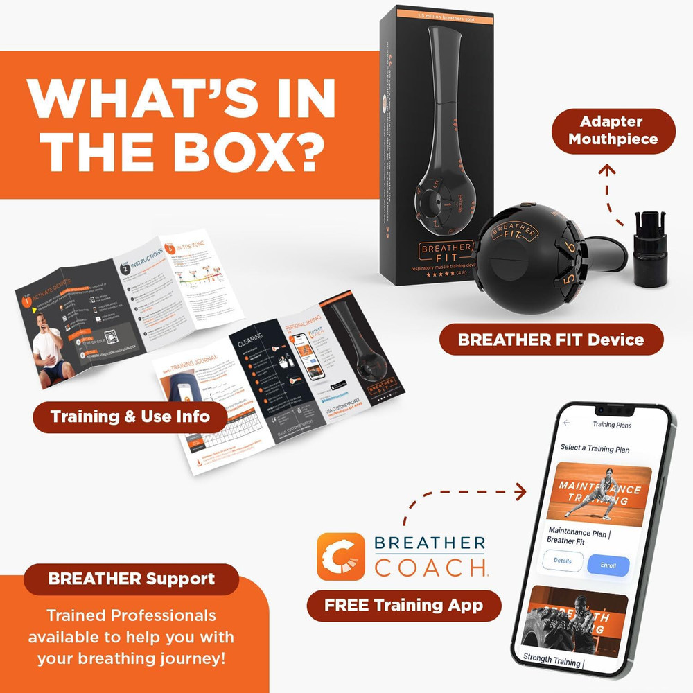 The - Lung Trainer for Athletes - Portable Breathing Exercise Device for Lungs