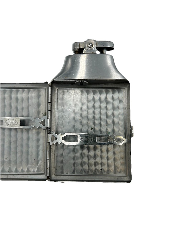 Vintage Ronson Mastercase Metal Silver Tone Cigarette Case Lighter Untested