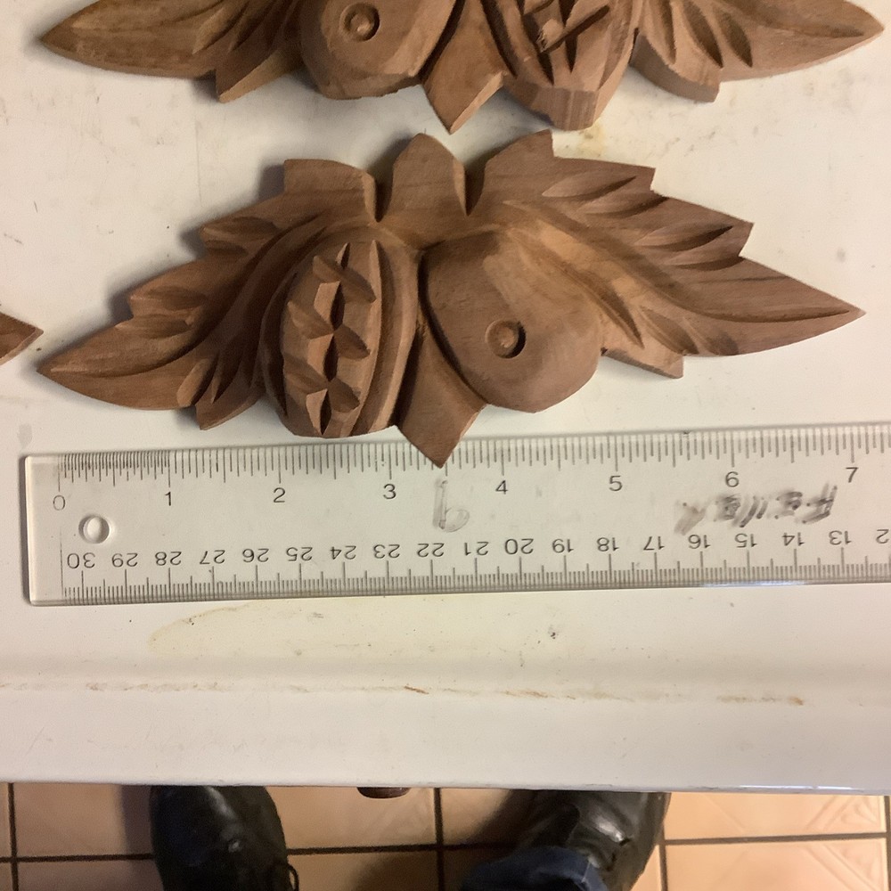 Carved Wood Victorian Eastlake Drawer Pulls - Replacement Fruit Nut Handles