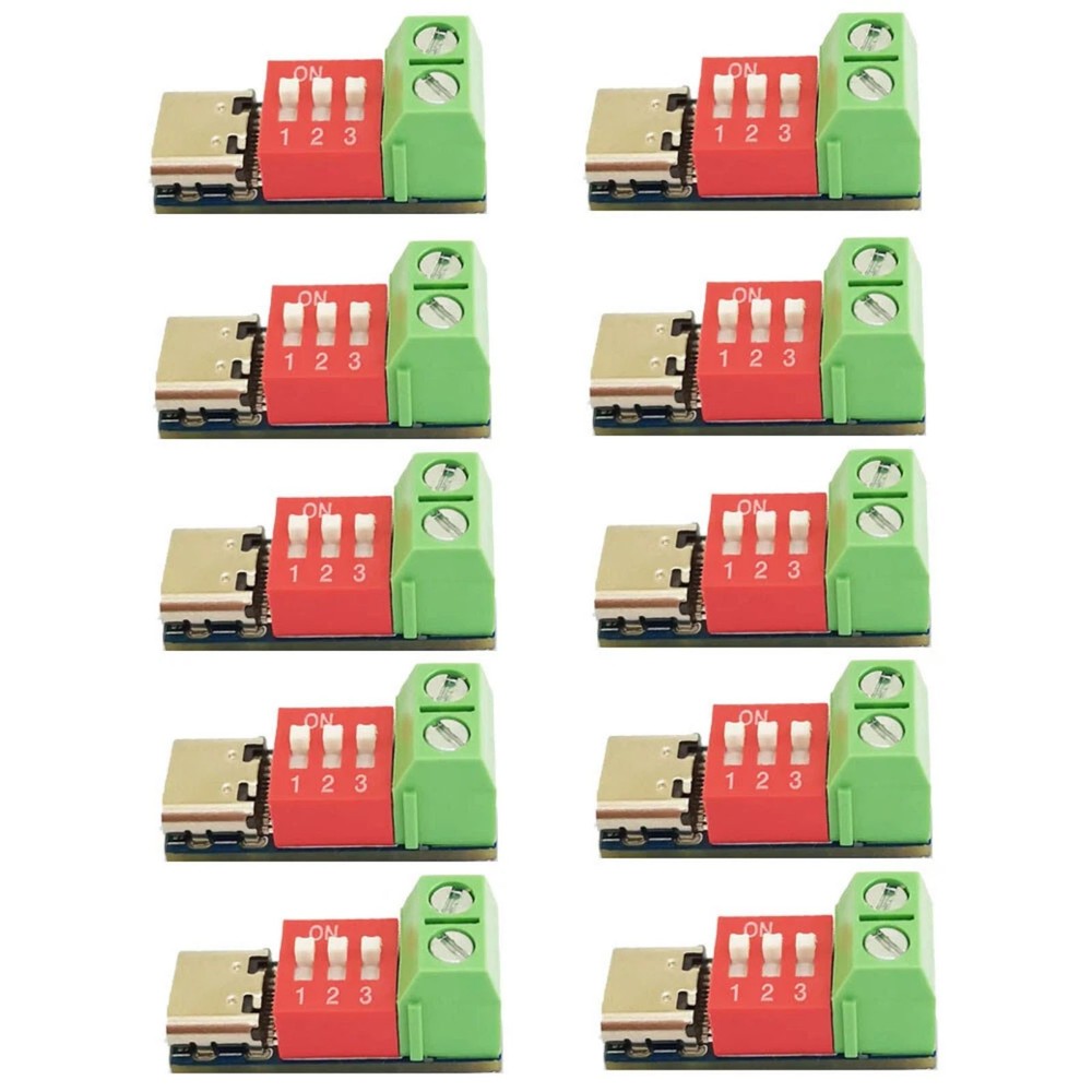 10x PD/QC Fast Charge Decoy Module 100W USB-C Auto Switching Reverse Plug Detect