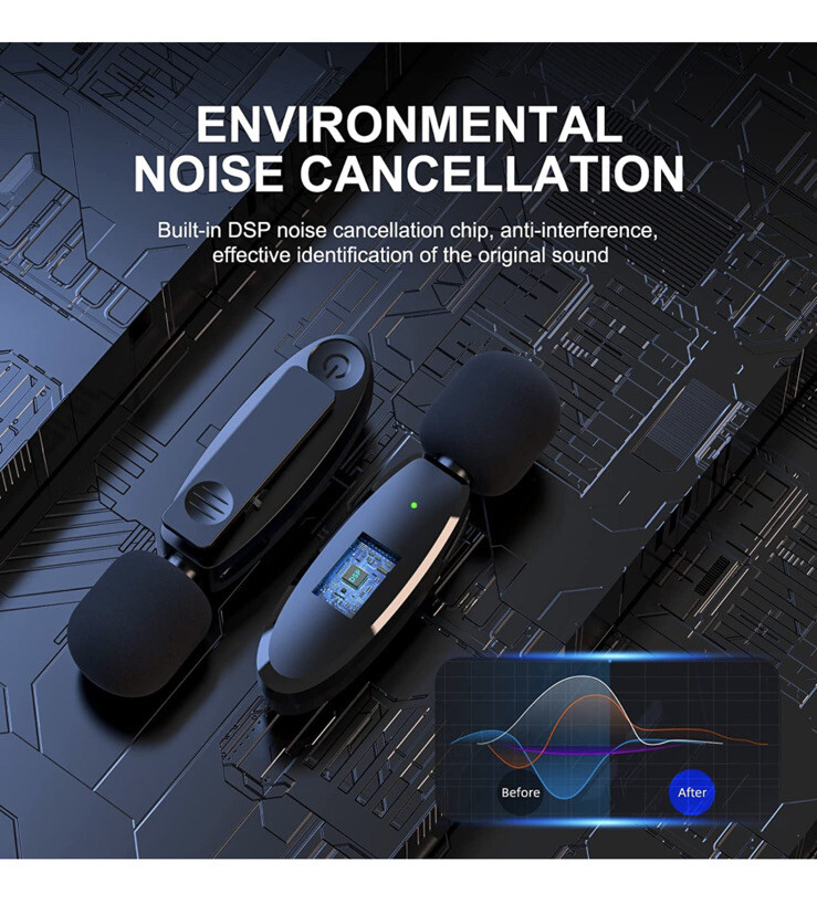 Microphone for iPhone,Professional Wireless Lavalier Microphone, Mini Clip on