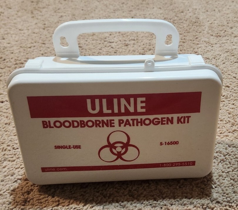 Bloodborne Pathogen Single Use Emergency Cleanup Kit for Blood/Body Fluids 19pc