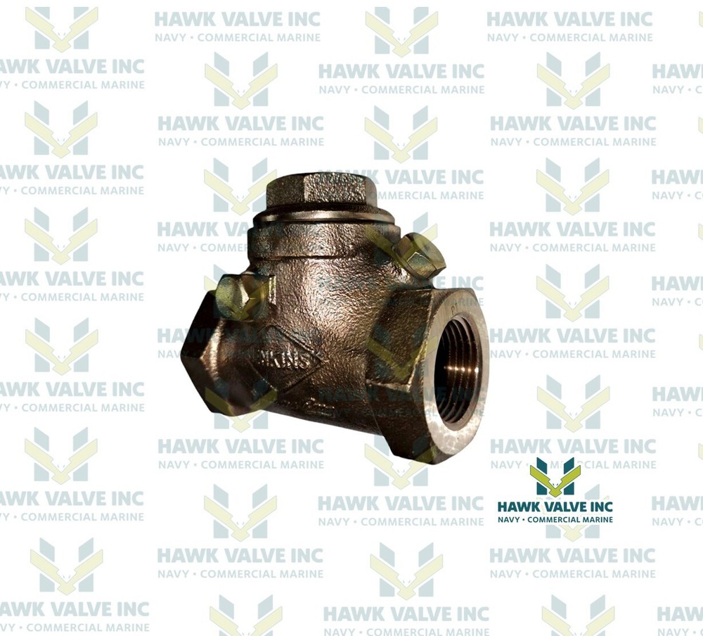 1" BRONZE 300 WSP 1000 WOG THREADED T-PATTERN SWING CHECK VALVE - JENKINS 962A