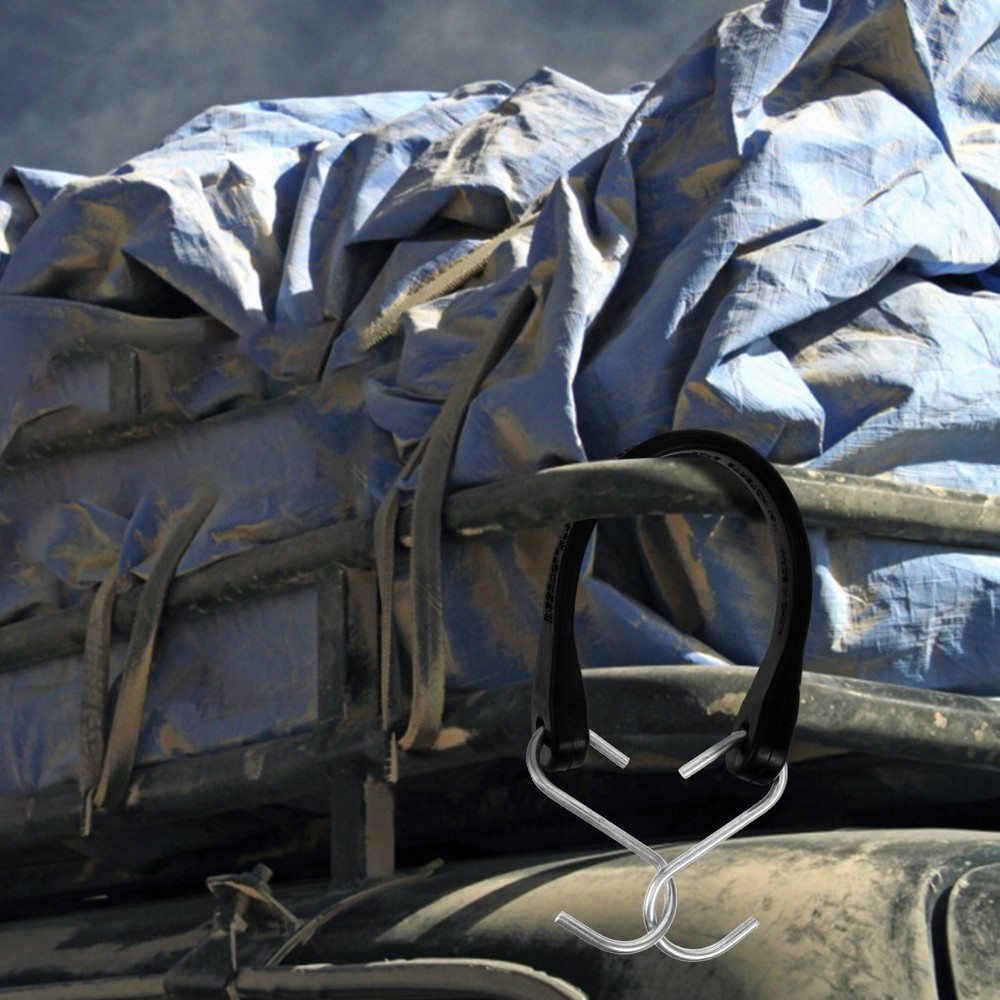 Heavy Duty Elastic Cord Rope with Hook Bungee Tie down Rubber Strap for Tarp