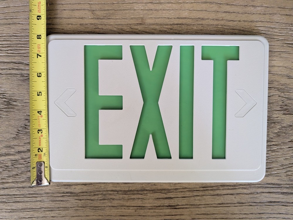 Emergency Green Exit Sign Cover Only 8"x 12"