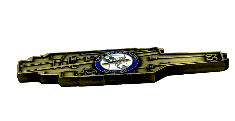 USS Enterprise (CVN-65) Challenge Coin - Carrier Shape