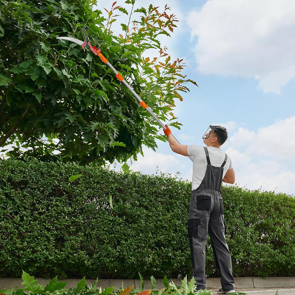 Telescoping Pruning Pole 7-24FT - Manual Tree Trimmer with Extension Pole
