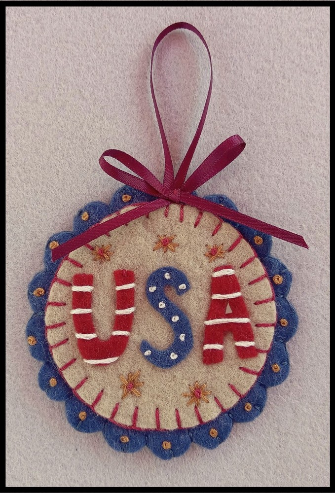 PATTERN!~*StArS & StRiPeS*~Patriotic Americana Ornaments~wool applique~ PATTERN!