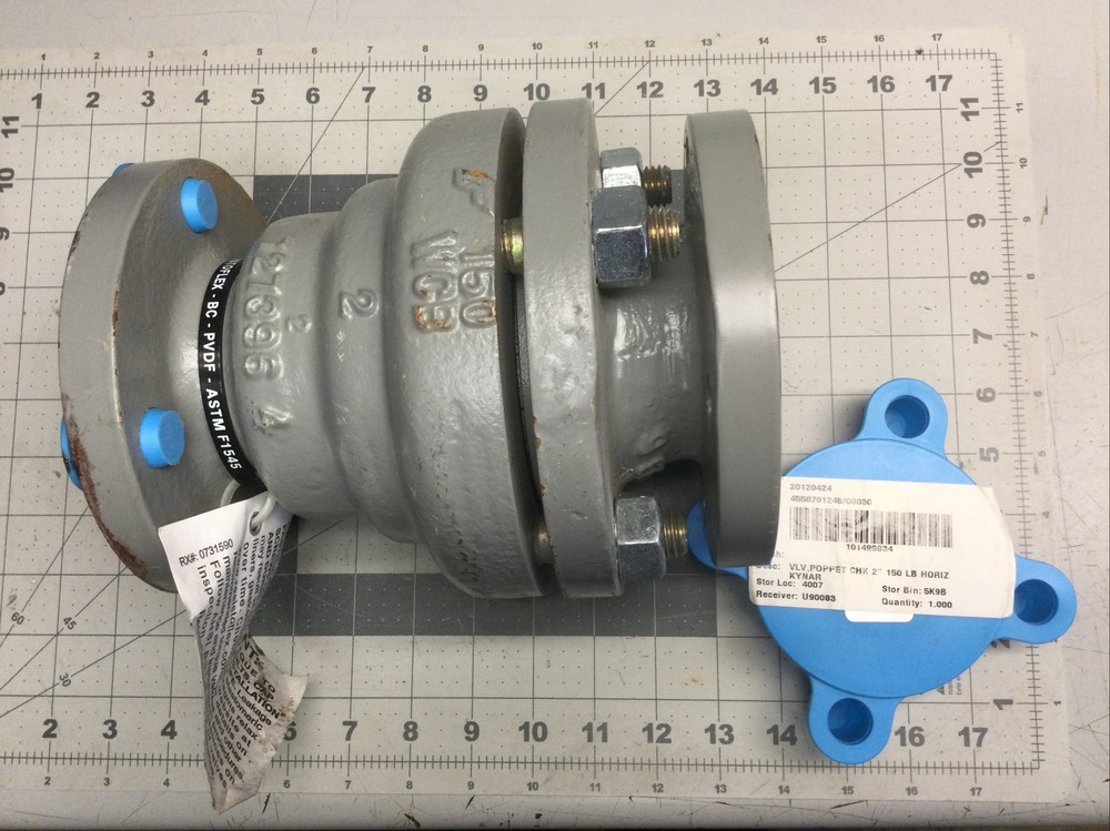 Kynar 2” Poppet Check Valve 150 LB Horizontal - (LDLL4E)