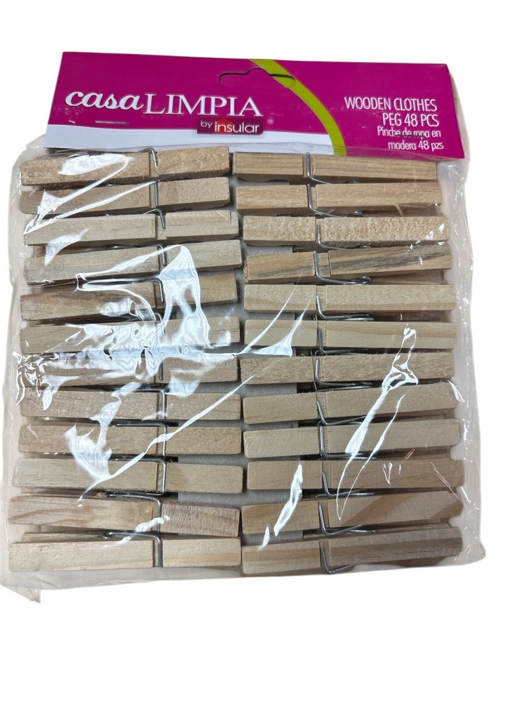 Pinche de Ropa Madera 48Pzs Pack 2