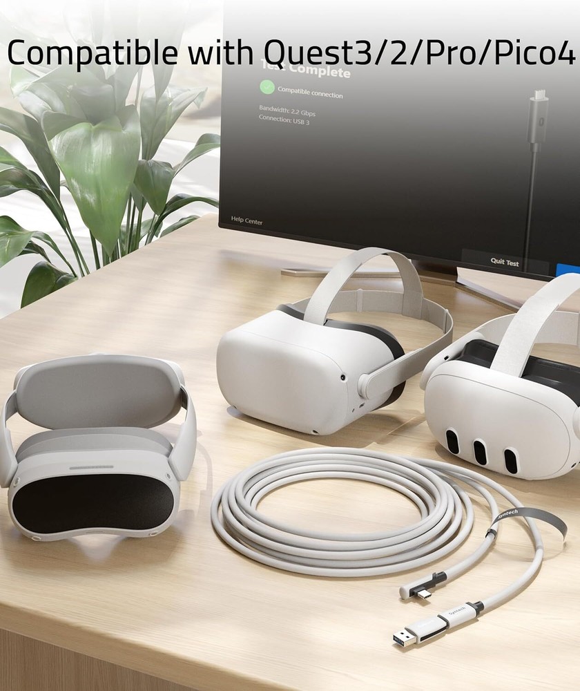 Link Cable Compatible with Meta/Oculus Quest 3/Quest 2 Accessories and Pc/Steam