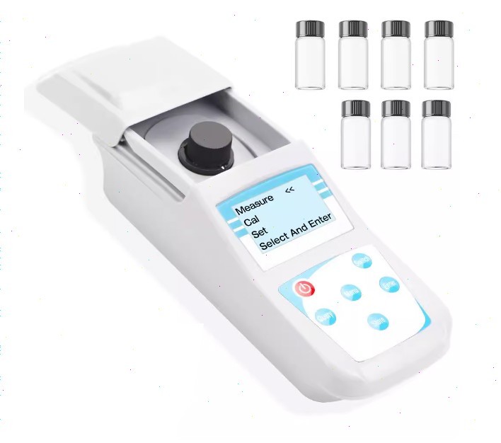Digital Turbidity Meter with Turbidity Solution 7 Sample Vials 0-1000NTU