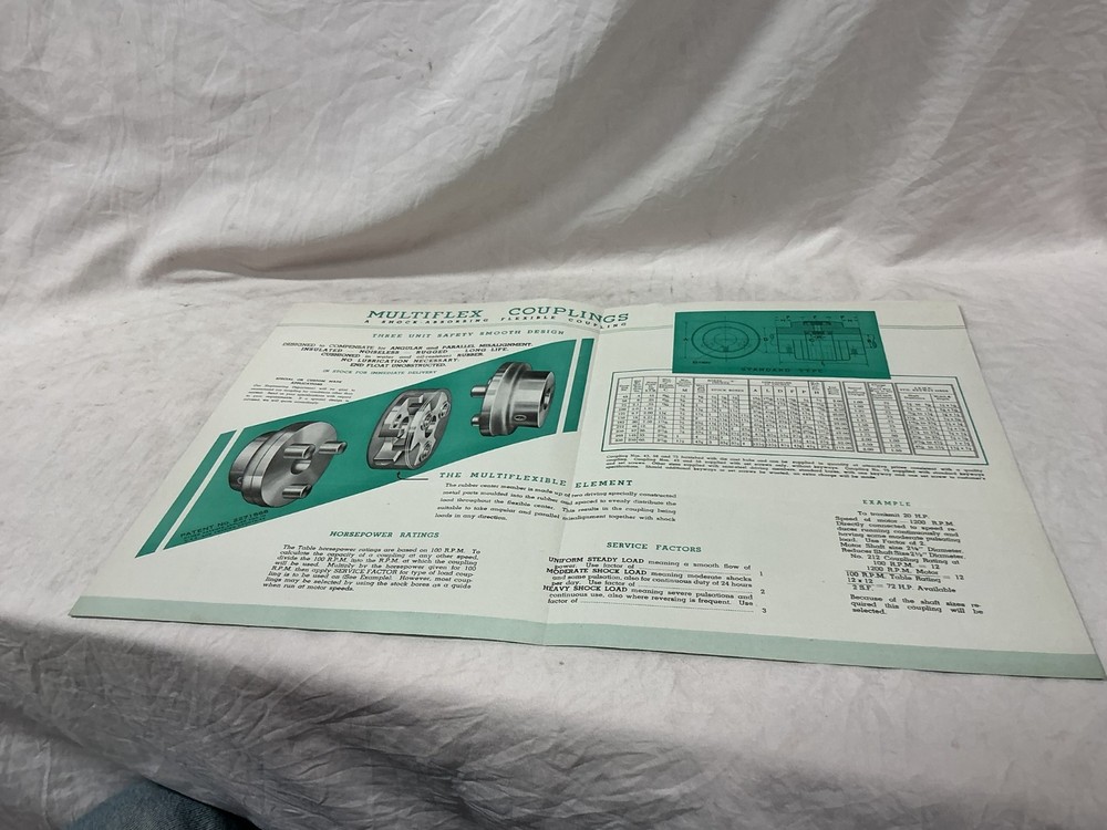 Vintage Automatic Machine & Tool Multiflex Coupling Bulletin Catalog