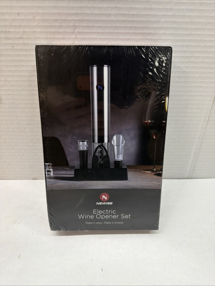 Electric Wine Bottle Opener Set Rechargeable Automatic w/ Charging Base Gift