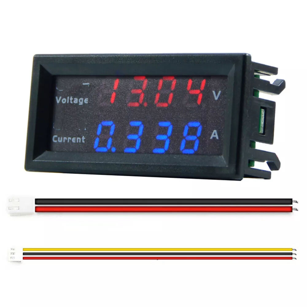 2x M4430 DC 200V Digital Voltmeter Ammeter LED Display Voltage Amp Panel Meter