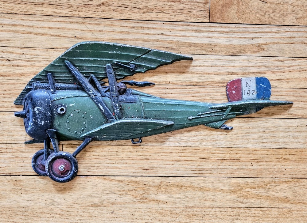 (2) Vintage Cast Iron Airplanes Wall Decor!