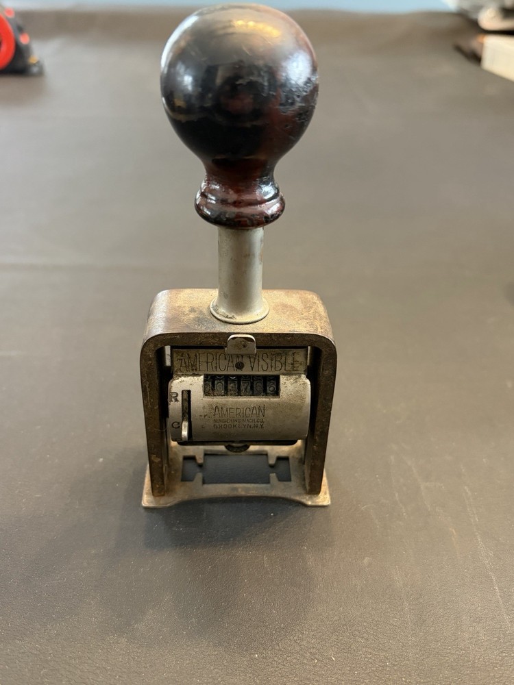 Antique American Visible Model 41 Numbering Machine Pat Dec 22 1908 Working